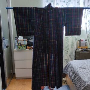 Plaid Kimono Robe